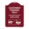 Signmission Customer Parking Unauthorized Vehicles Towed Owner Expense Alum Sign, 18" L, 24" H, BU-1824-24205 A-DES-BU-1824-24205 - alternate 1